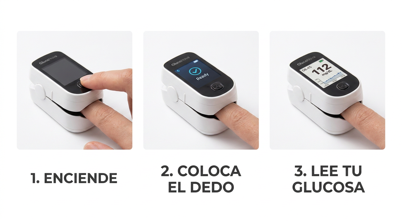 Cómo usar GlucoNova en 3 pasos
