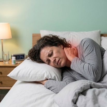 Sueño deficiente debido al dolor de cuello