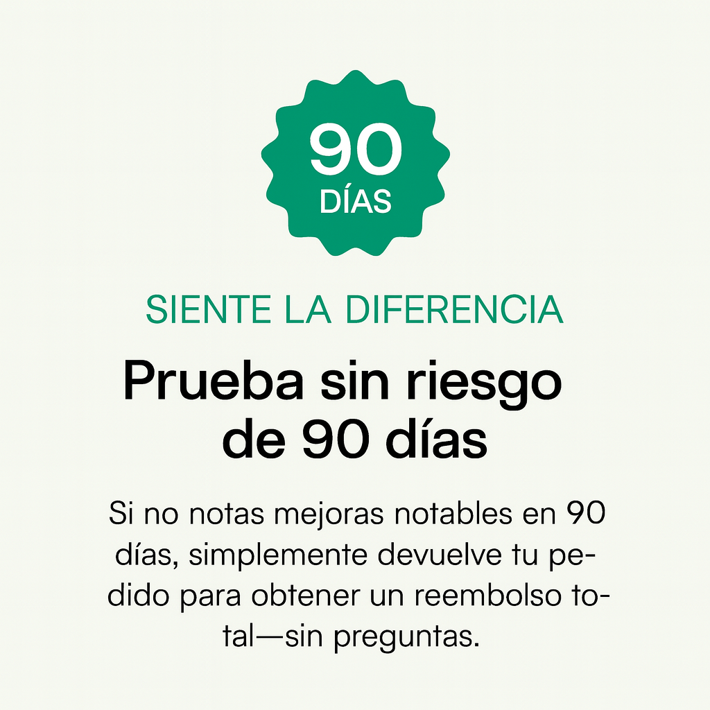 Garantía de 90 días — siente la diferencia o te devolvemos tu dinero