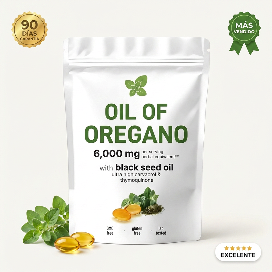 Aceite de Orégano con Aceite de Semilla Negra